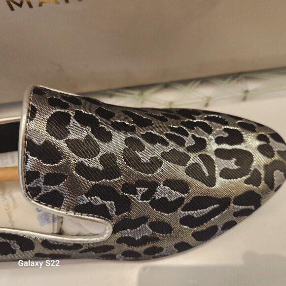 Marc Fisher Studded Slip-On Loafers Abree 3 Silver Multi. NIB. Size 5 - Picture 2 of 11